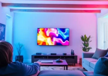 Personne regardant une télévision moderne- IPTV France (1)